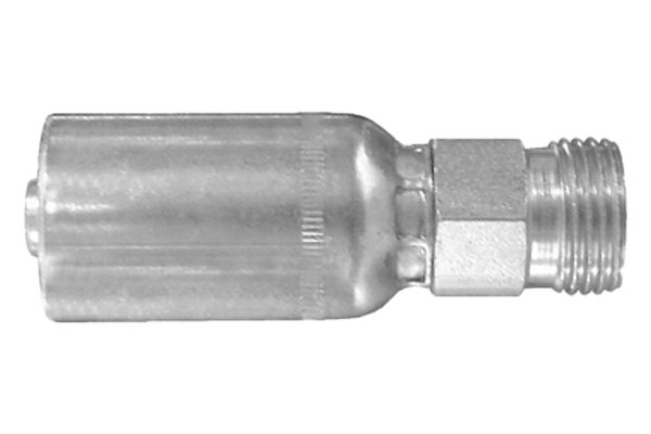 Dayco® - HY/DC™ 1/4" x 2.36" Steel Straight Male 24° Flare Light and Standard DIN 2353 Permanent Crimp Coupling