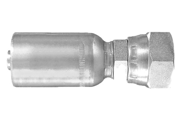 Dayco® - HY/DC™ 3/8" x 2.75" Steel Straight Female 24°/60° Cone Seat Swivel Universal Permanent Crimp Coupling