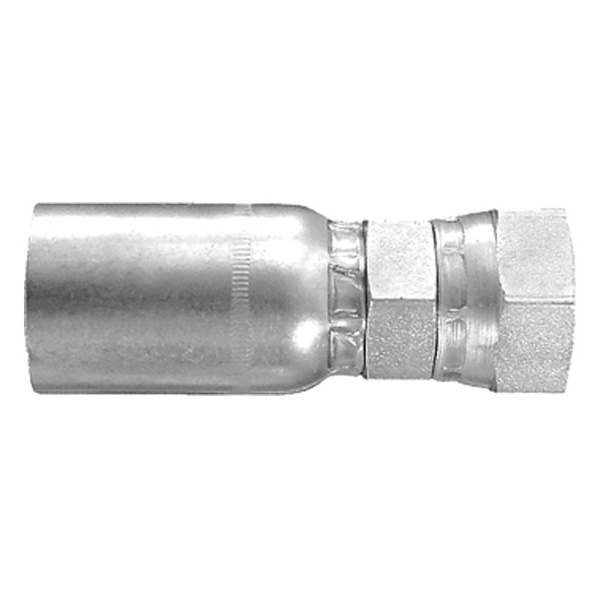 Dayco® - HY/DC™ 3/8" x 2.73" Steel Straight Female 30° Cone Seat NPSM Swivel Permanent Crimp Coupling