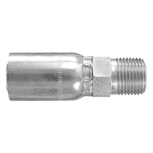 Dayco® - HY/DC™ 3/4" x 3.27" Steel Straight Male NPTF Permanent Crimp Coupling