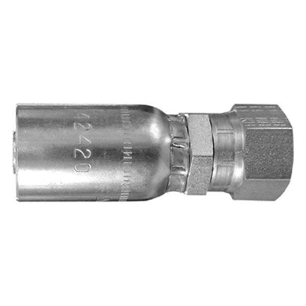 Dayco® - HY/DC™ 1/2" x 3.16" Steel Straight Female Swivel Face Seal Permanent Crimp Coupling with O-Ring