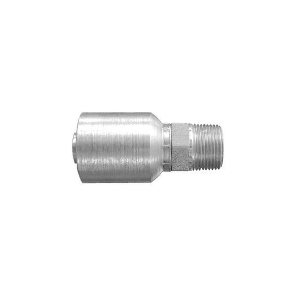 Dayco® - BW/PG™ 3/8" x 2.37" Steel Straight Male NPTF Permanent Crimp Coupling