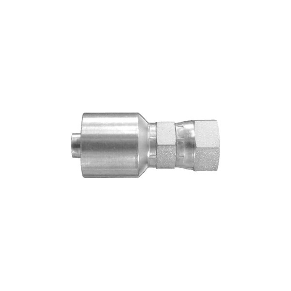 Dayco® - BW/PG™ 3/4" x 3.42" Steel Metric Straight Female 24° Cone Seat Swivel Permanent Crimp Coupling with O-Ring