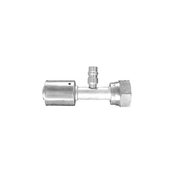 Dayco® - 1/2" x 7/8"-14 Aluminum Straight Female Swivel Coupling with O-Ring and R134a Service Port