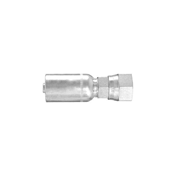 Dayco® - HY/DC™ 1/4" x 2.60" Steel Straight Female 45° Flare Swivel Permanent Crimp Coupling