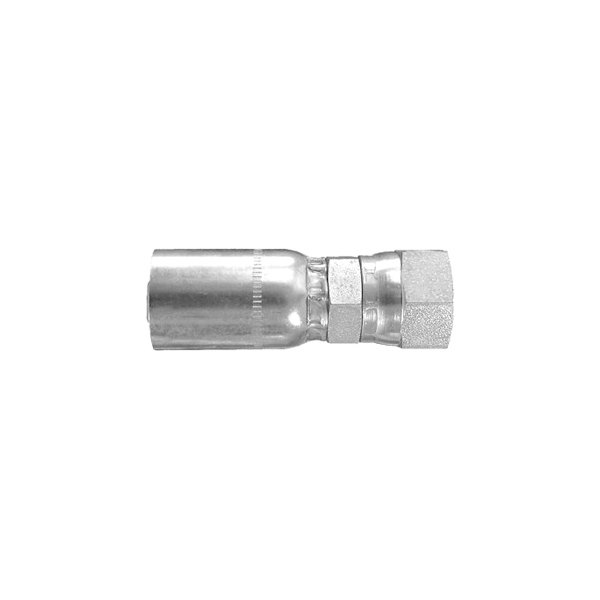 Dayco® - HY/DC™ 3/8" x 2.67" Steel Straight Female 37° Flare Swivel Permanent Crimp Coupling