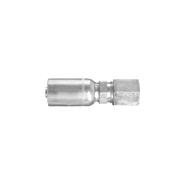 Dayco® - HY/DC™ 3/8" x 2.86" Steel Straight Male Flareless Permanent Crimp Coupling with Nut and Sleeve