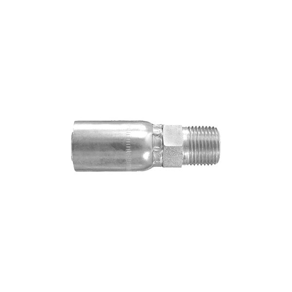 Dayco® - HY/DC™ 1/4" x 2.72" Steel Straight Male NPTF Permanent Crimp Coupling