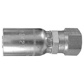 Dayco® - HY/DC™ 3/4" x 3.30" Steel Straight Female Swivel Face Seal Permanent Crimp Coupling with O-Ring