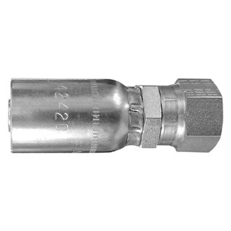 Dayco® - HY/DC™ 1" x 3.59" Steel Straight Female Swivel Face Seal Permanent Crimp Coupling with O-Ring