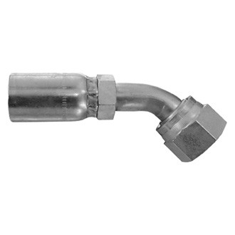 Dayco® - HY/DC™ 3/4" x 3.69" Steel 45° Bent Tube Female Swivel Face Seal Permanent Crimp Coupling with O-Ring