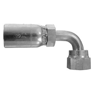 Dayco® 108774 - HY/DC™ 3/8" x 3.19" Steel 90° Bent Tube Female Swivel Face Seal Permanent Crimp Coupling with O-Ring