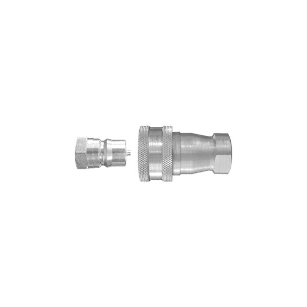 Dayco® - QD™ 1/4" NPTF Zinc Plated Steel Full Flow Poppet Type Body Half for Quick Disconnect Coupling