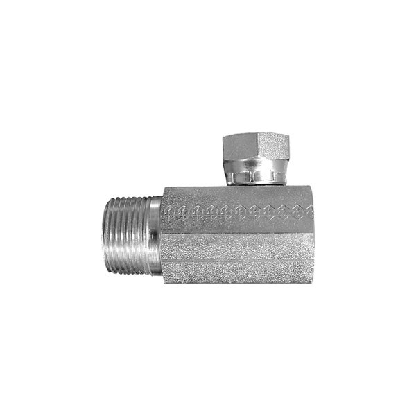 Dayco® - 1/4"-18 Steel 90° Bent Tube NPTF Male to NPSM Female Swivel Adapter
