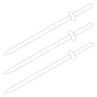 Dent Fix Corporation® - 3 Pieces Long Welding Electrodes for Maxi DF-505