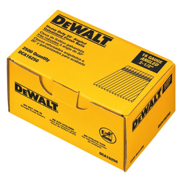 DEWALT® - 1-1/2" Angled Collated Finish Nails (2500 Pieces)