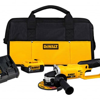 Cordless Brushless Angle Grinder - 4-1/2 Inch, 9000 RPM With 10 Sandpaper & 5 Discs, Slide Lock & Auxiliary Handle For Metal Cutting & Grinding