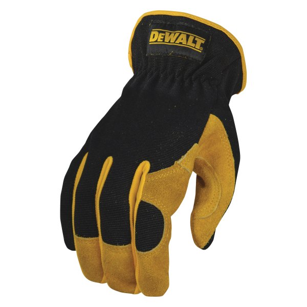 DeWALT® - X-Large Performance Hybrid Black/Orange Cowhide Leather Gloves