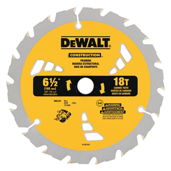 DeWALT® - CONSTRUCTION™ 7-1/4" 20T ATB Portable Circular Saw Blade with Carbide Teeth