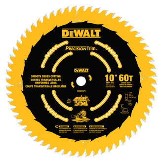 DeWALT® DW3215PT - Precision Trim™ 10" 60T ATB Circular Saw Blade with Carbide Teeth