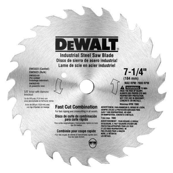 DeWALT® - 7-1/4" 68T Steel FTG Circular Saw Blade