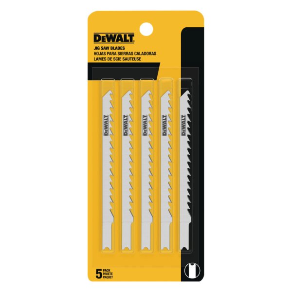 DeWALT® - 6 TPI 4" U-Shank Premium Jig Saw Blades (5 Pieces)