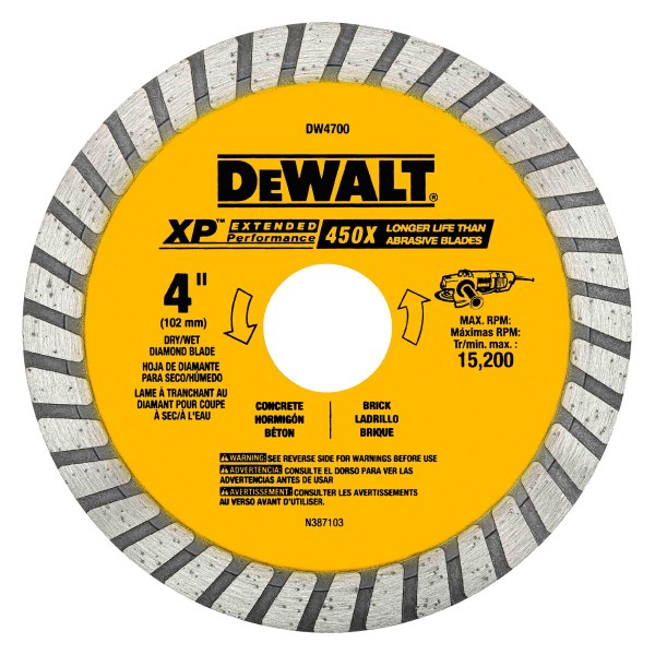 DeWALT® - XP™ 7" Turbo Dry and Wet Cut Diamond Saw Blade