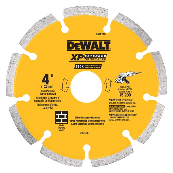 DeWALT® - XP™ 4" Segmented Dry Cut Diamond Saw Blade