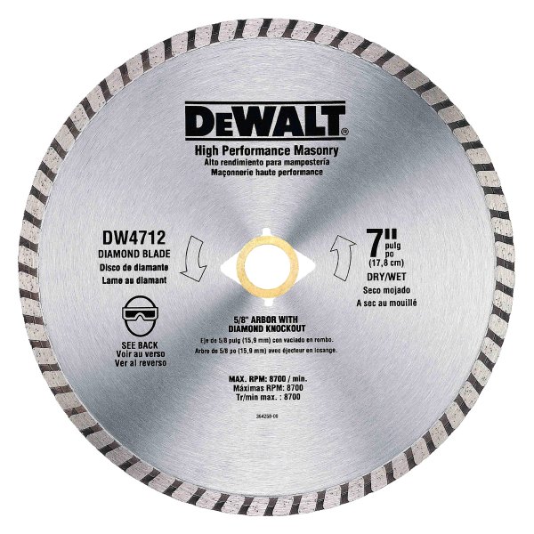 DeWALT® - HP™ 7" Turbo Dry Cut Diamond Saw Blade