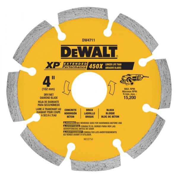 DeWALT® - XP™ 7" Segmented Dry and Wet Cut Diamond Saw Blade