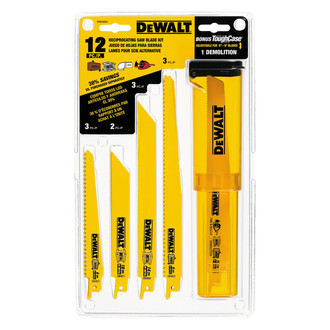 DeWALT® - Bi-Metal Reciprocating Saw Blade Set with Telescoping Case (12 Pieces)