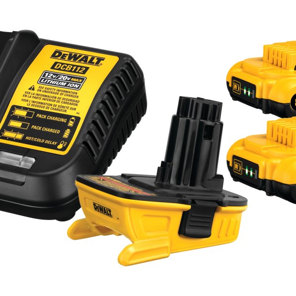 DeWALT® - 20 V Li-ion 2.0 Ah Battery and Wall Battery Charger with Battery Adapter