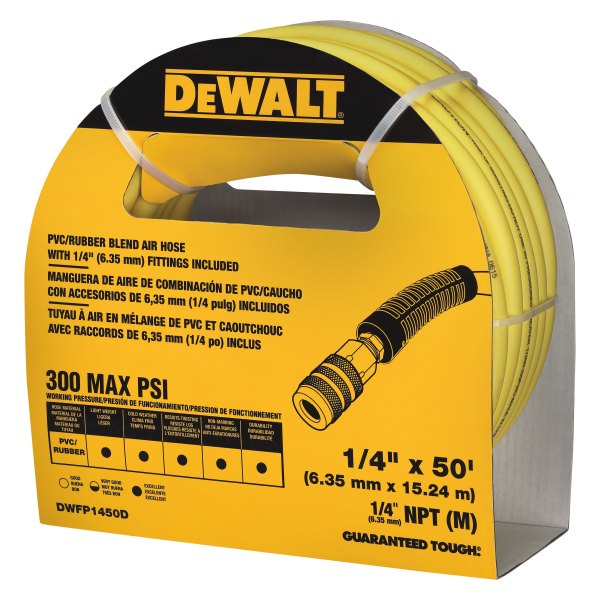 DeWALT® - 1/4" x 50' Rubber Air Hose