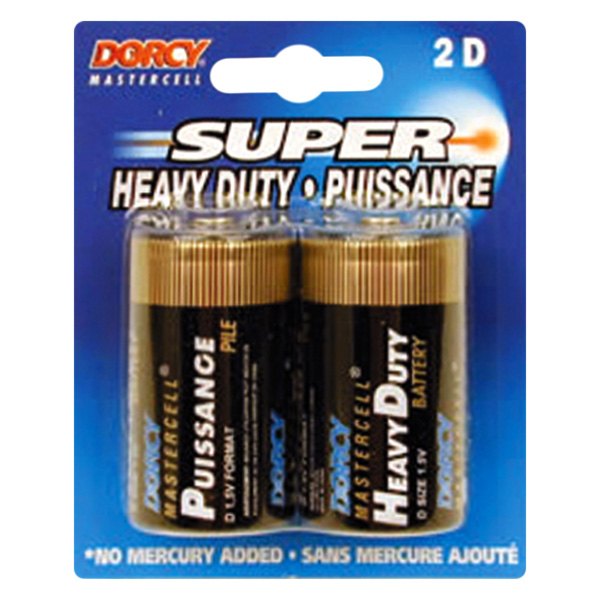 Dorcy® - Mastercell™ D 1.5 V Alkaline Super Heavy-Duty Primary Batteries (2 Pieces)