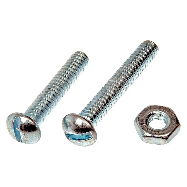 Dorman® - 3/16"-24 x 1", 1-1/4" Zinc Machine Screw with Nuts (12 Pieces)
