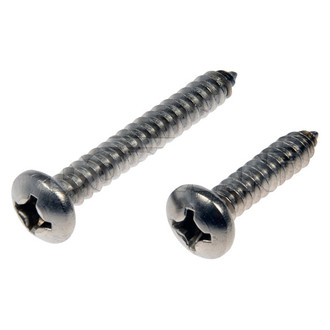 Dorman® - #12 x 1", 1-1/2" Steel Clear Zinc Phillips Pan Head Self-Tapping Screw Set (8 Pieces)