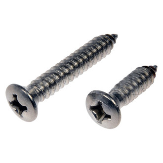 Dorman® - #14 x 1", 1-1/2" Stainless Phillips Oval Head Self-Tapping Screw Assortment (6 Pieces)