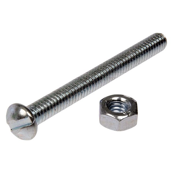 Dorman® - Steel Zinc-Plated Slotted Round Head SAE Machine Screws with Nuts Kit (12 Pieces)