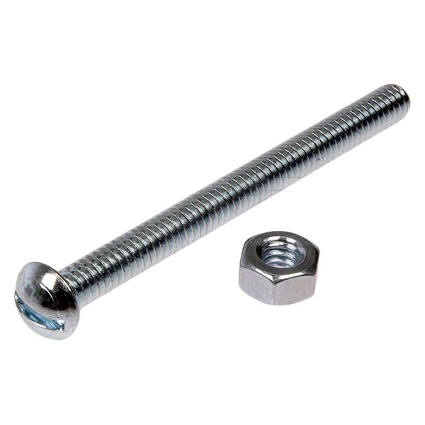 Dorman® - Steel Zinc-Plated Slotted Round Head SAE Machine Screws with Nuts Kit (4 Pieces)