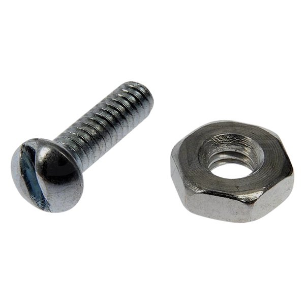 Dorman® - #6-32 x 1/2" Steel Zinc-Plated Slotted Round Head SAE Machine Screws with Nuts (20 Pieces)