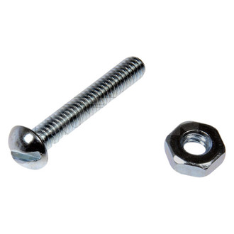 Dorman® - Steel Zinc-Plated Slotted Round Head SAE Machine Screws with Nuts Kit (12 Pieces)