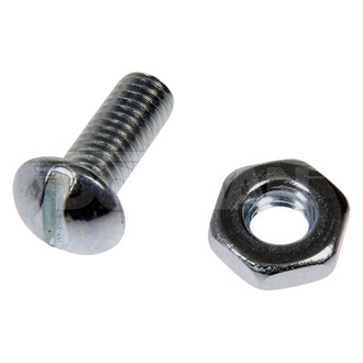Dorman® - Steel Zinc-Plated Slotted Round Head SAE Machine Screws with Nuts Kit (16 Pieces)