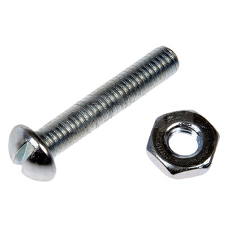 Dorman® - Steel Zinc-Plated Slotted Round Head SAE Machine Screws with Nuts Kit (16 Pieces)