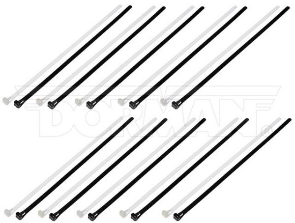 Dorman® - Conduct Tite™ 12" x 50 lb Nylon Black and White Cable Ties