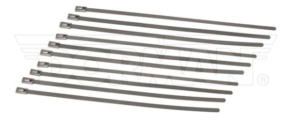 Dorman® - Conduct Tite™ 11" x 100 lb Stainless Steel Silver UV Resistant Cable Ties