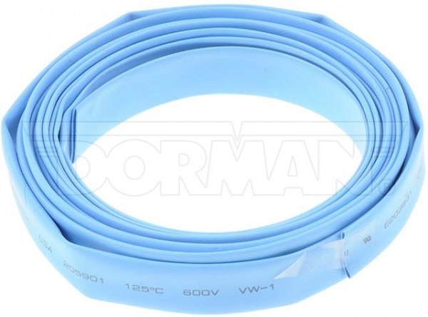 Dorman® - Conduct Tite™ 8' x 1/4" 2:1 PVC Blue Heat Shrink Tubing