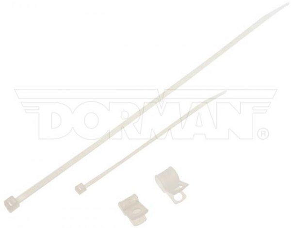 Dorman® - Conduct Tite™ 4" to 8" x 18 lb and 50 lb Nylon White Cable Ties Set with Nylon Clamp