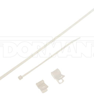 Dorman® - Conduct Tite™ 4" to 8" x 18 lb and 50 lb Nylon White Cable Ties Set with Nylon Clamp