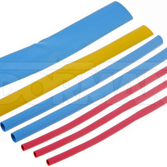Dorman® - Conduct Tite™ 6" x 1/4" to 1" 2:1 PVC Multi-Color Heat Shrink Tubing Set