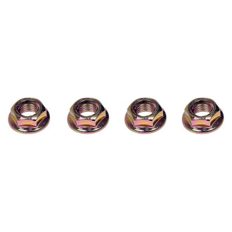 Dorman® - 5/16"-24 Steel (Grade 8) Yellow Zinc SAE Fine Hex Flange Nut (4 Pieces)